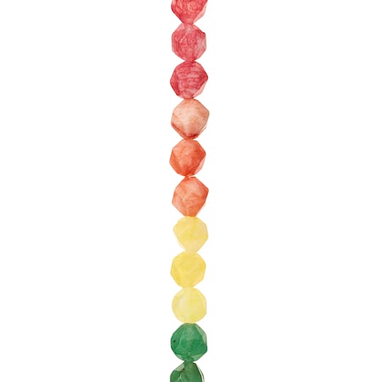 12 Pack: Rainbow Faceted Dyed Quartz Round Beads, 8mm by Bead Landing™